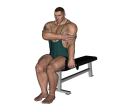 Zottman Curl - Seated Dumbbell Single Narrow